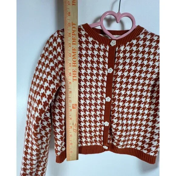 Sincerely Jules Girl Houndstooth Cardigan Sweater - Picture 4 of 10
